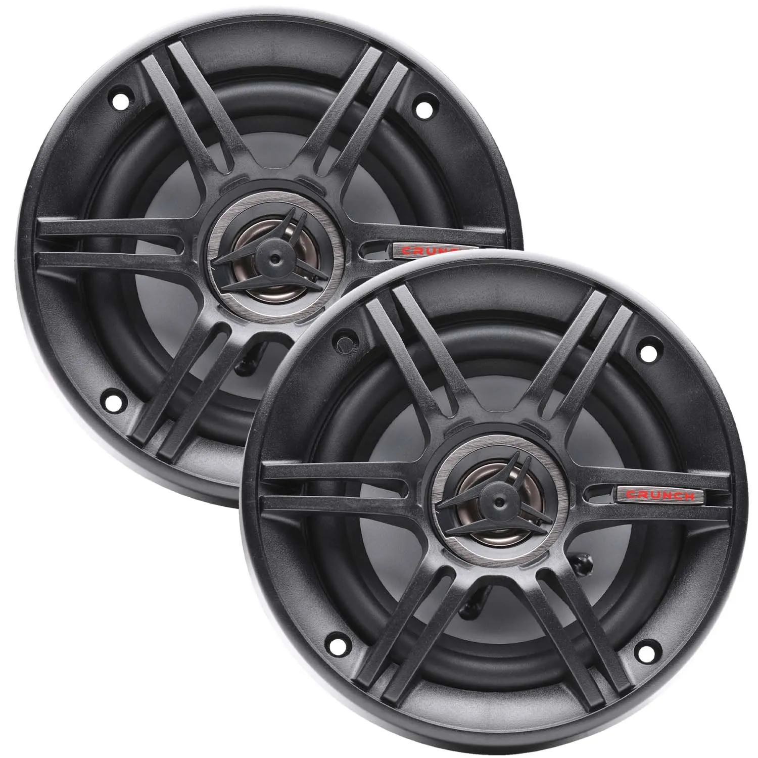 Crunch CS653 CS 6.5" 300 Watts Full Range 3 Way Series Coaxial Speakers - Pair