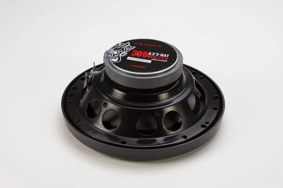 Crunch CS653 CS 6.5" 300 Watts Full Range 3 Way Series Coaxial Speakers - Pair