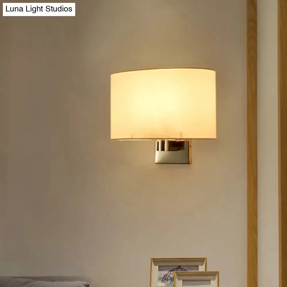Curved Wall Mounted Lamp: Minimalist 1-Light Sconce Light, Chrome/Gold Finish for Dining Room