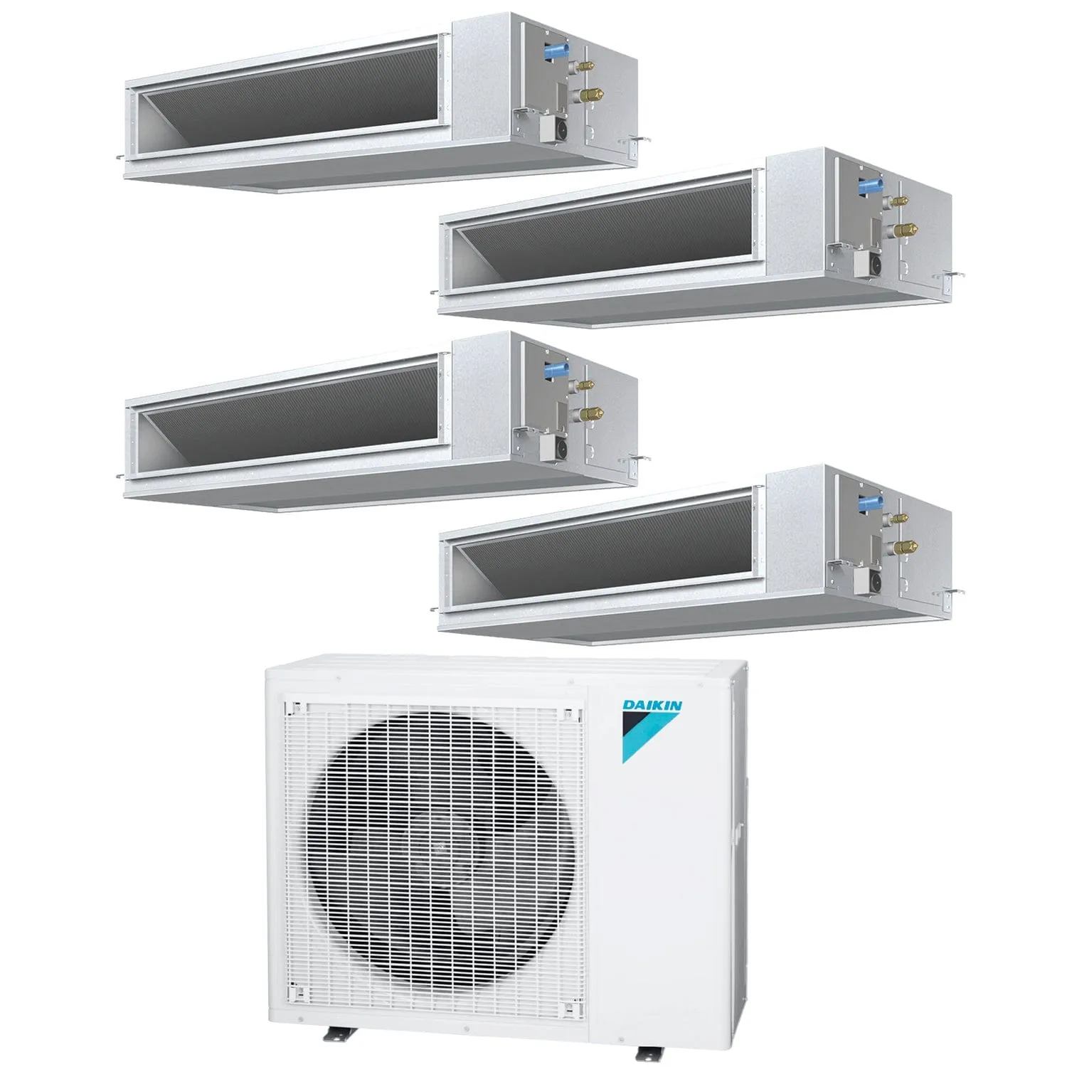 Daikin 4-Zone Concealed Ducted Mini-Split 48000 BTU Heat Pump Air Conditioner 9k   15k   15k   18k - 14.5 SEER2