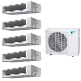 Daikin 5-Zone Concealed Ducted Mini-Split 48000 BTU Heat Pump Air Conditioner 9k   9k   9k   15k   15k - 14.5 SEER2
