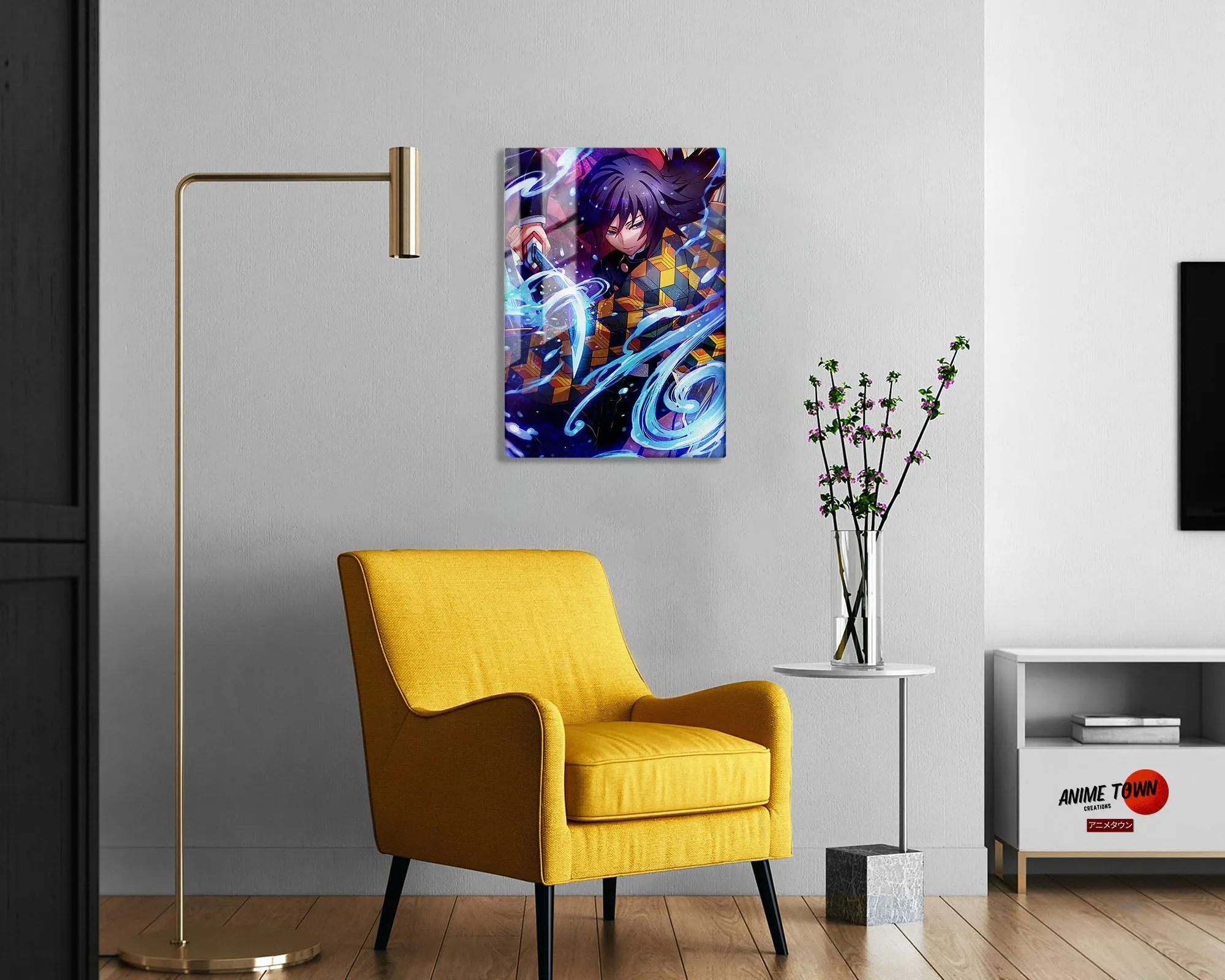 Demon Slayer Giyu Tomioka Water Breathing Metal Poster