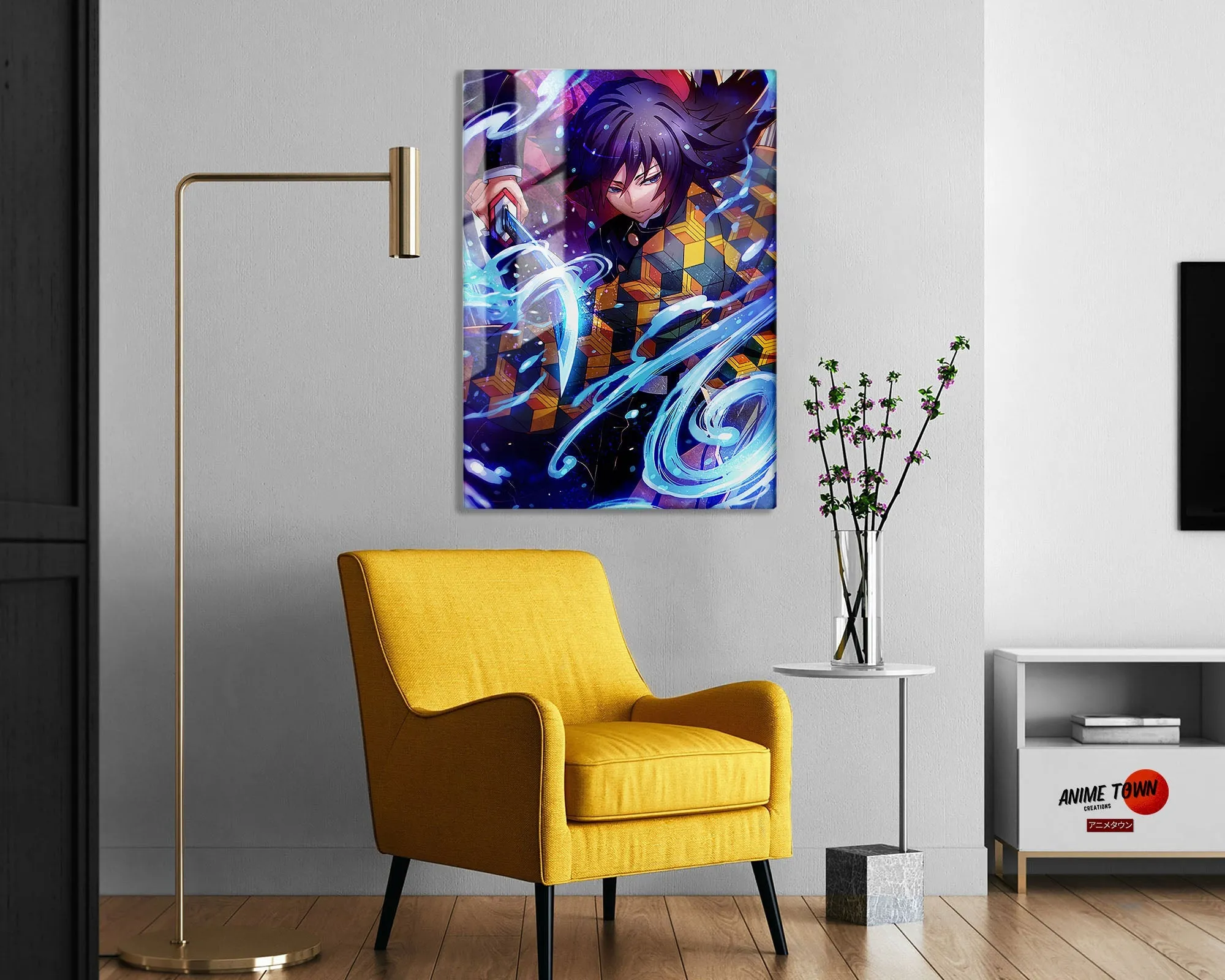 Demon Slayer Giyu Tomioka Water Breathing Metal Poster