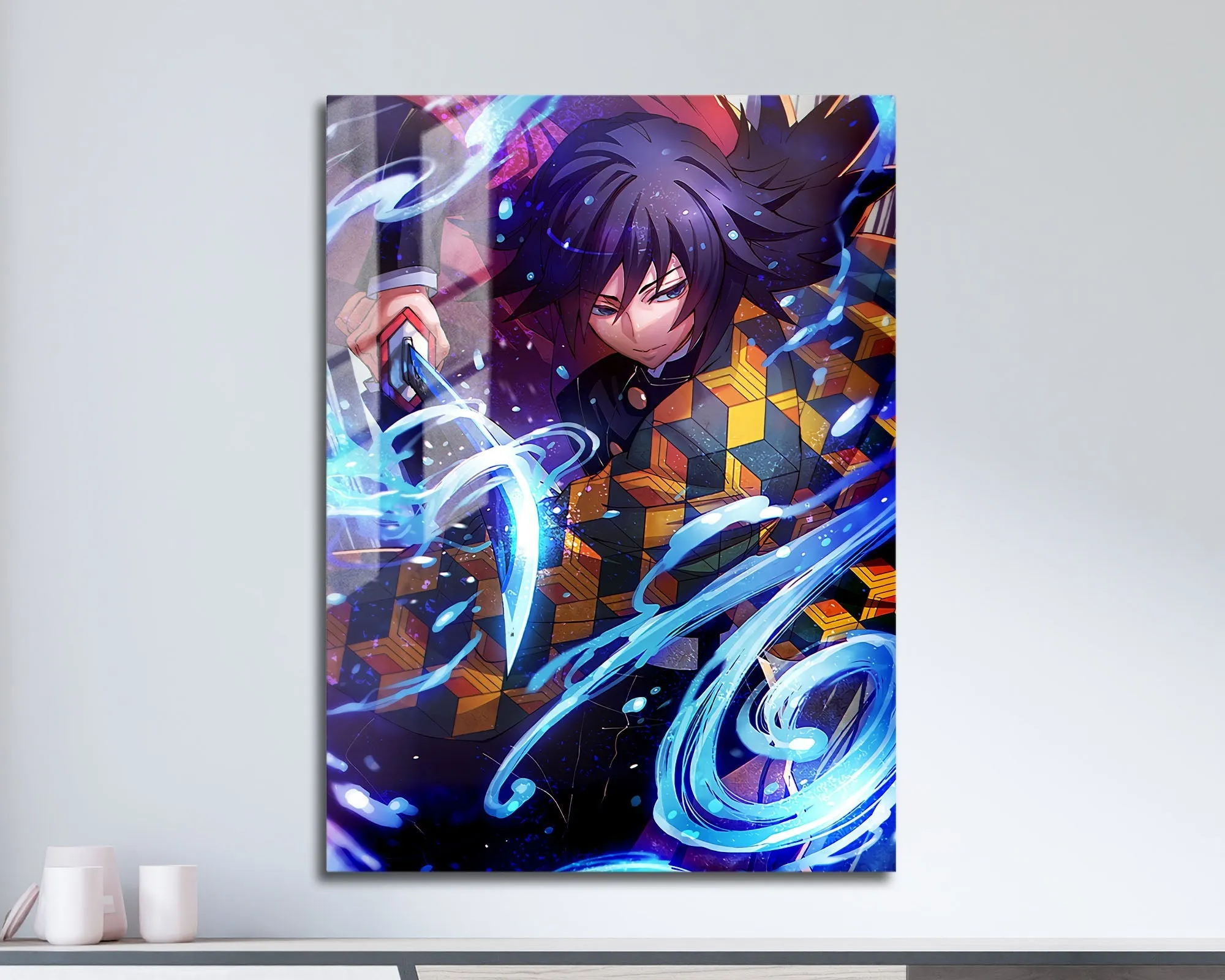 Demon Slayer Giyu Tomioka Water Breathing Metal Poster