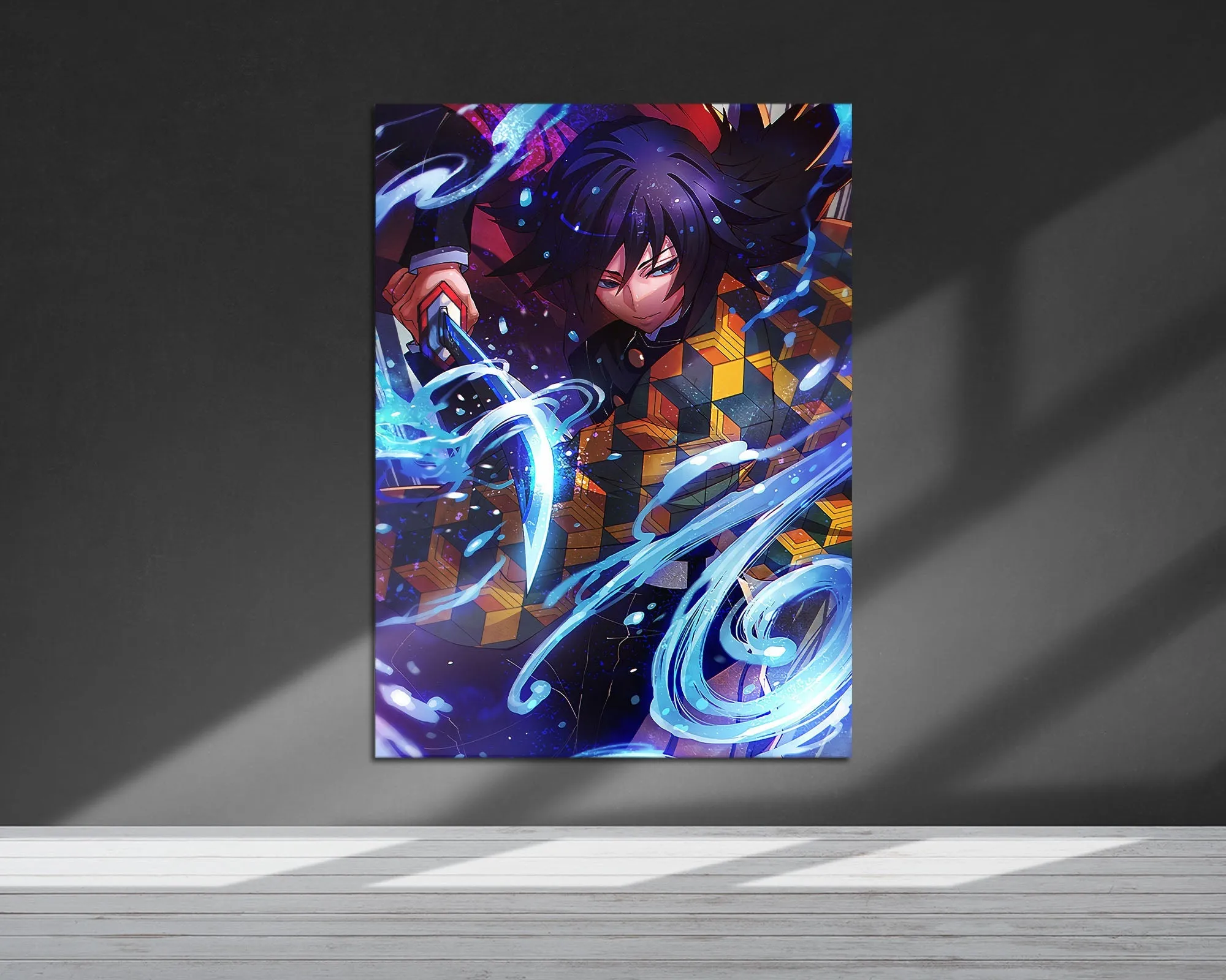 Demon Slayer Giyu Tomioka Water Breathing Metal Poster