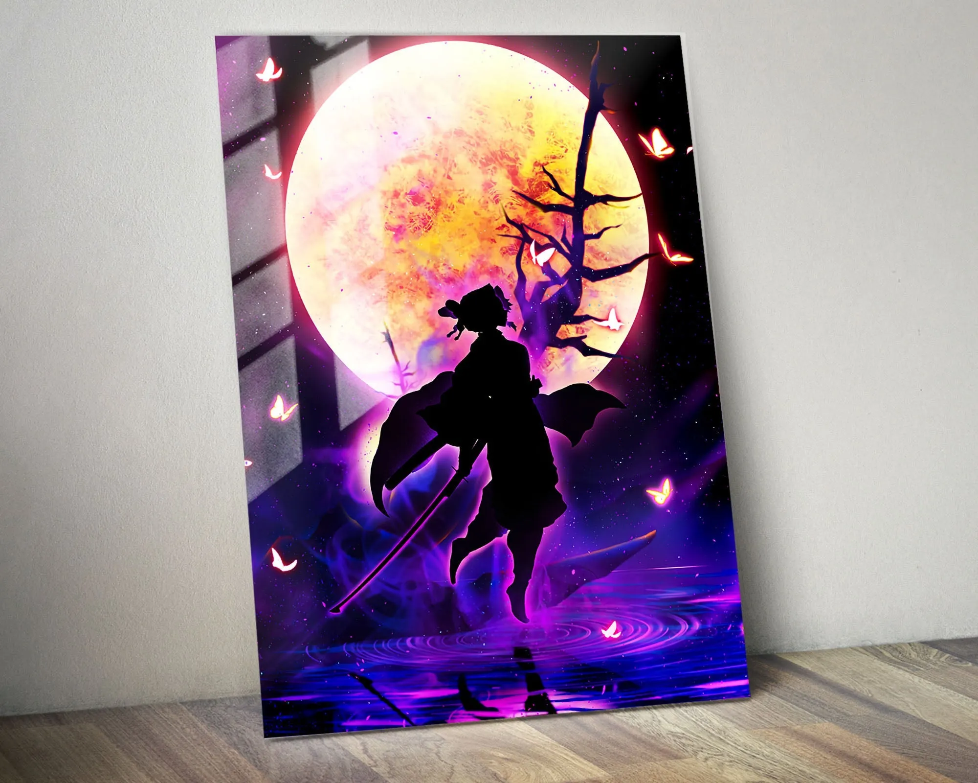 Demon Slayer Shionbu Kocho Moonlight Metal Poster