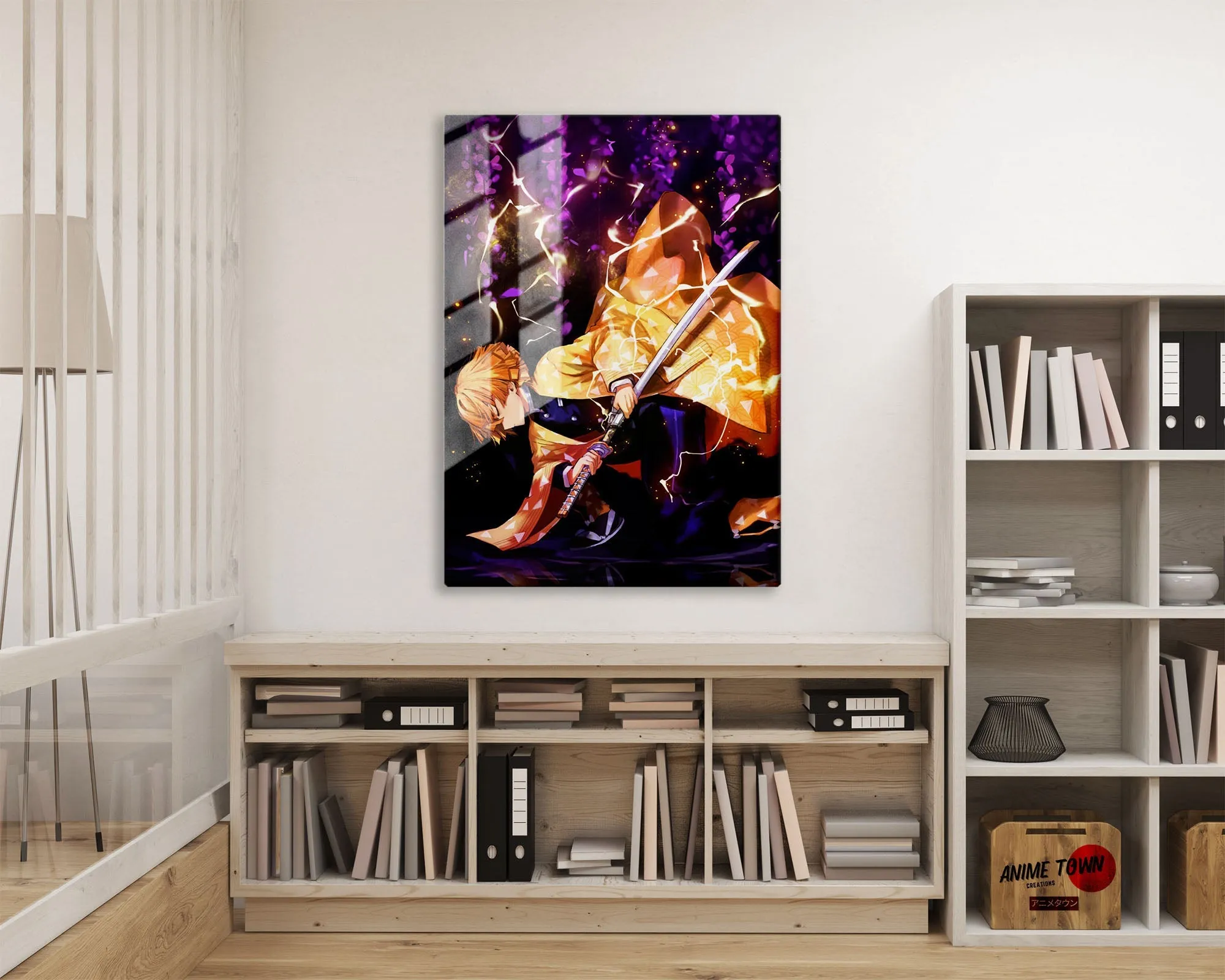Demon Slayer Zenitsu Purple Metal Poster