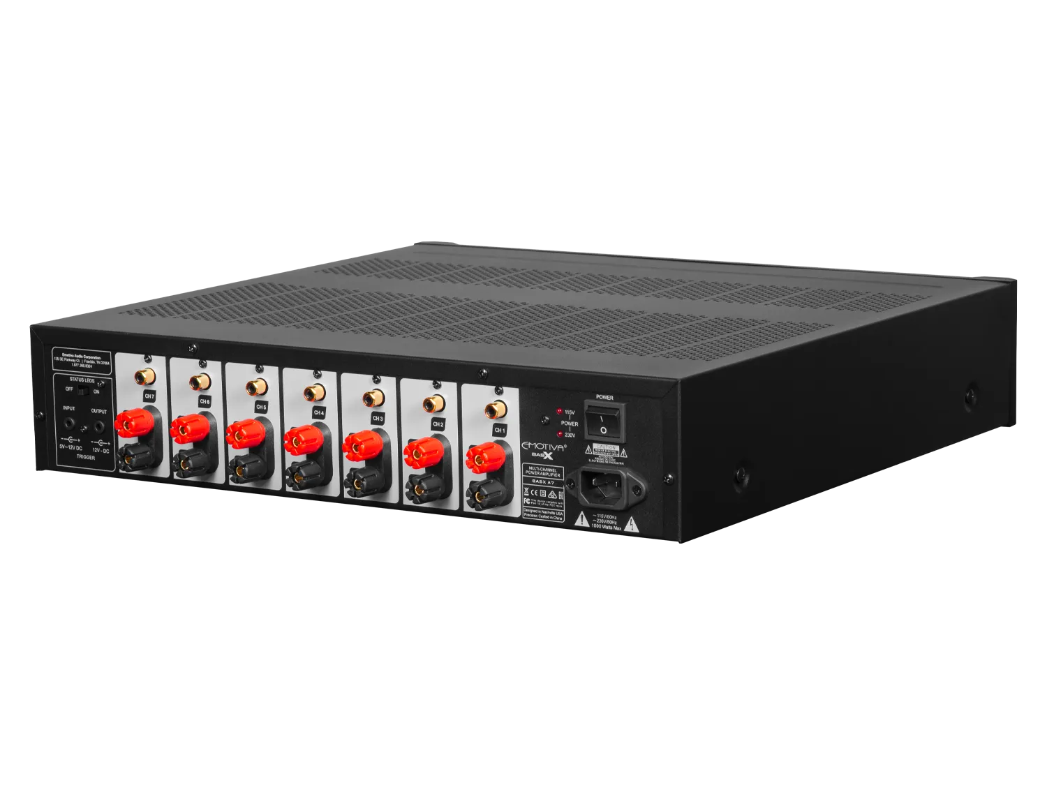 High-Performance Emotiva BasX A7 Seven-Channel Home Theater Power Amplifier