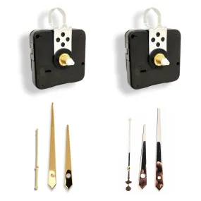 Epoxy Fusion Silent Clock Movement for Wall Clock (12mm) with Imported Needles, Wall Clock Machine, Machine for Wall Clock, Battery Operated Wall Clock Movement (Pack of 2) (Style 1)