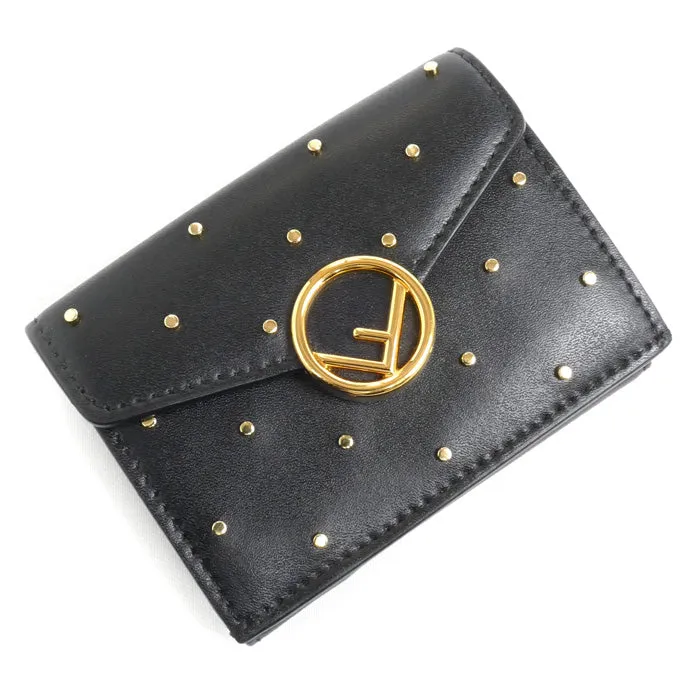 Fendi Compact Tri-fold Wallet Black