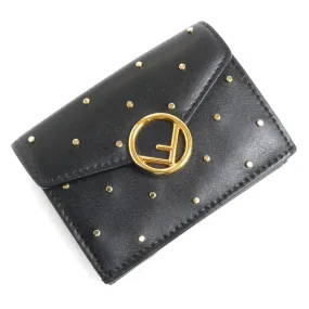 Fendi Compact Tri-fold Wallet Black