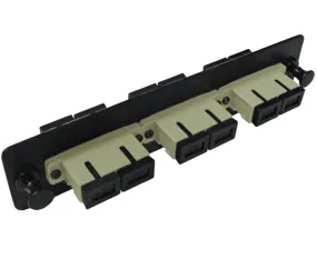 Fiber Adapter Panel, Multimode OM1, 3 SC Duplex Couplers