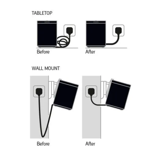Flexson FLXP1035M1011UK 35cm Mains UK Power Cable for Sonos One, One SL and Play:1 speakers - White