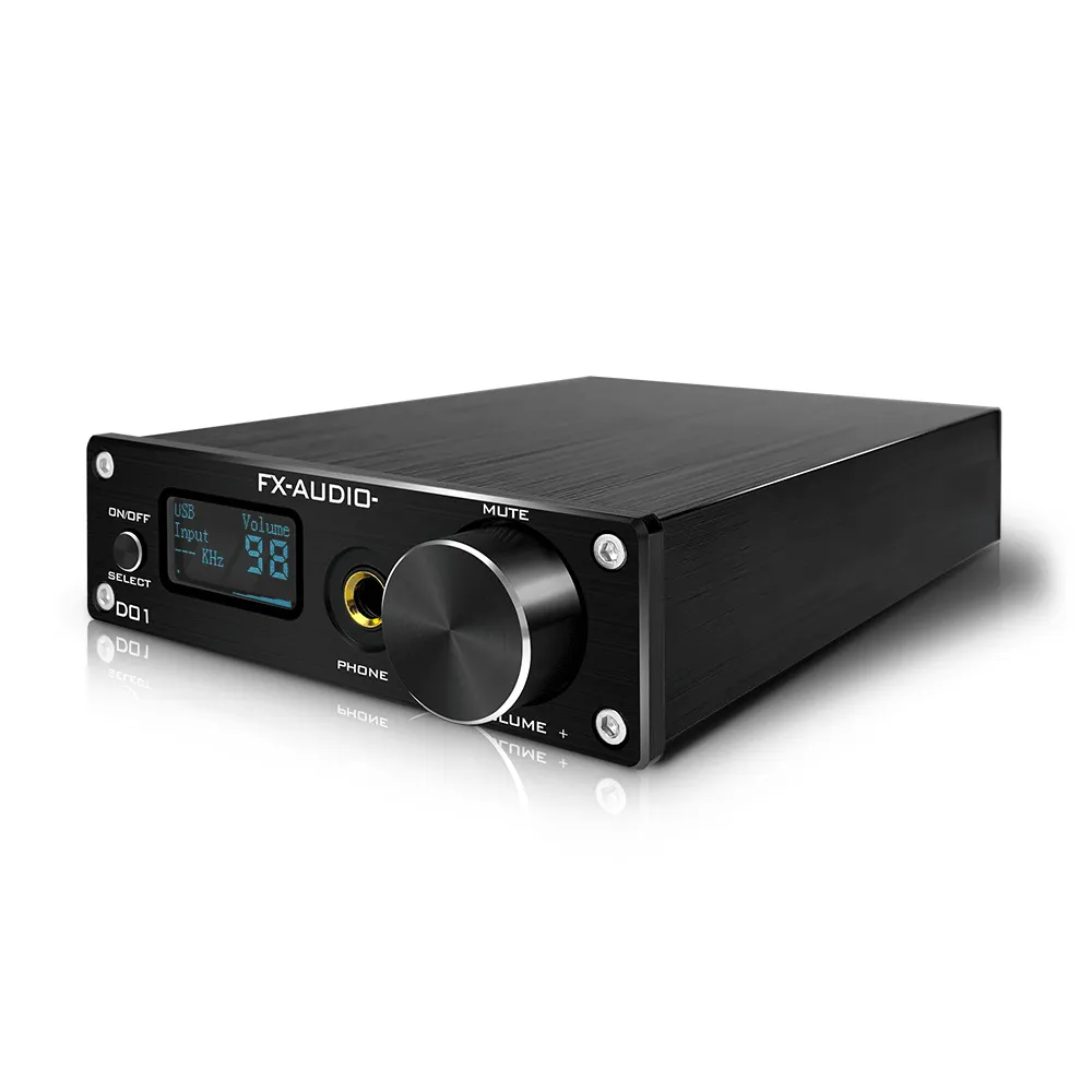 FX-AUDIO D01 Bluetooth 5.0 DAC Headphone Amplifier Hifi DSD512 Hard Decoder ES9038Q2M TPA6120A2DWPR Power Amp
