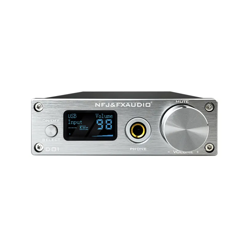 FX-AUDIO D01 Bluetooth 5.0 DAC Headphone Amplifier Hifi DSD512 Hard Decoder ES9038Q2M TPA6120A2DWPR Power Amp