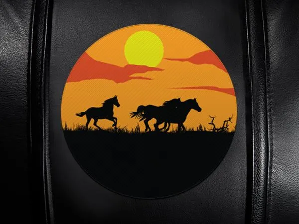 Gaming Chair 100 with Horses Sunset Logo Panel