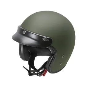 Garibaldi G02X Open Face Vintage Helmet - Matt Military Green