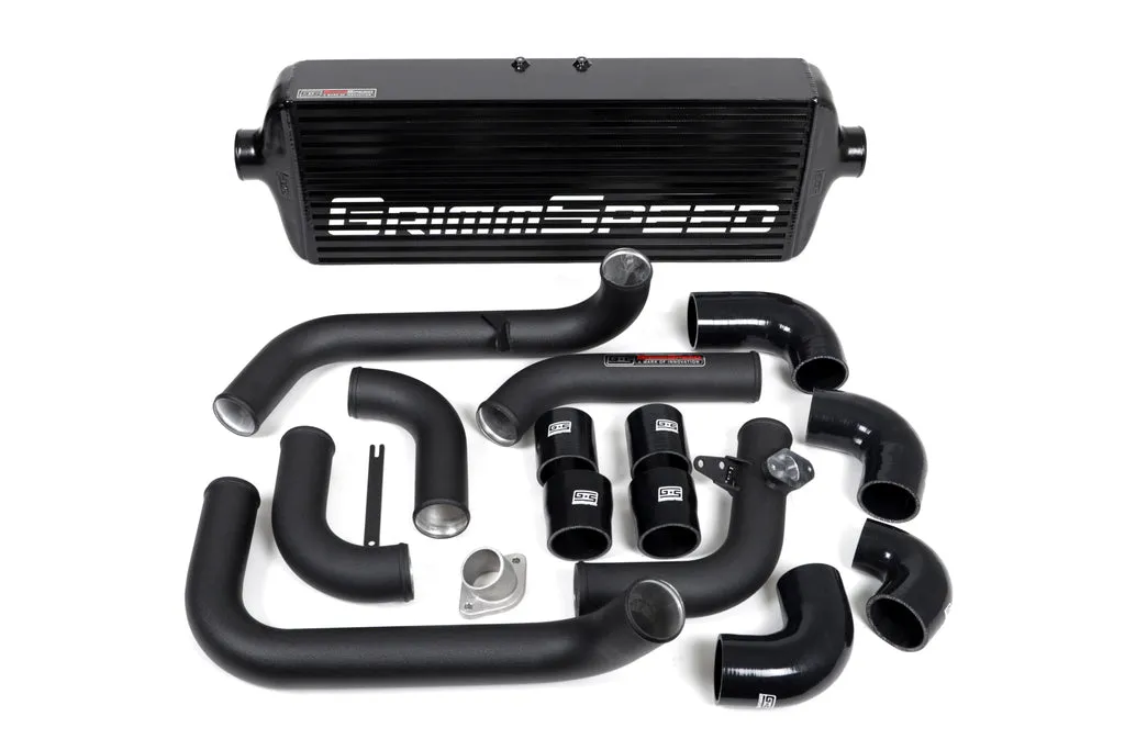 Grimmspeed Front Mount Intercooler Kit BLACK Coated [Inc. Black Piping] - Subaru 08-14 WRX - 090252