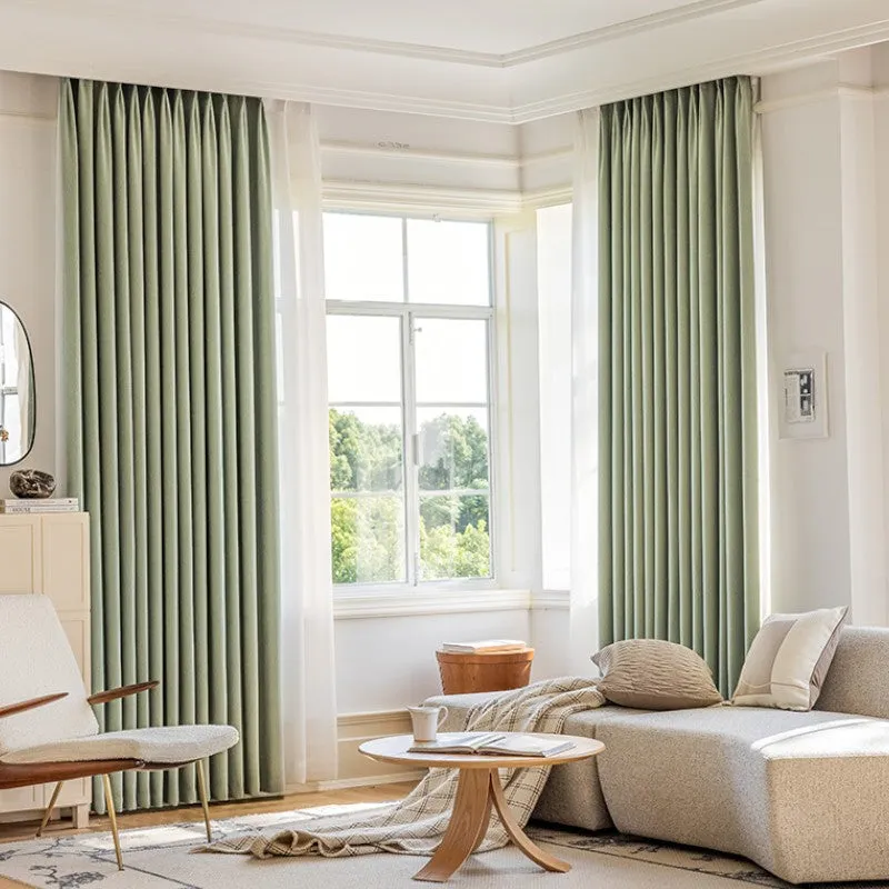 Heidi Minimalist Solid Color Blackout Thermal Custom Curtain