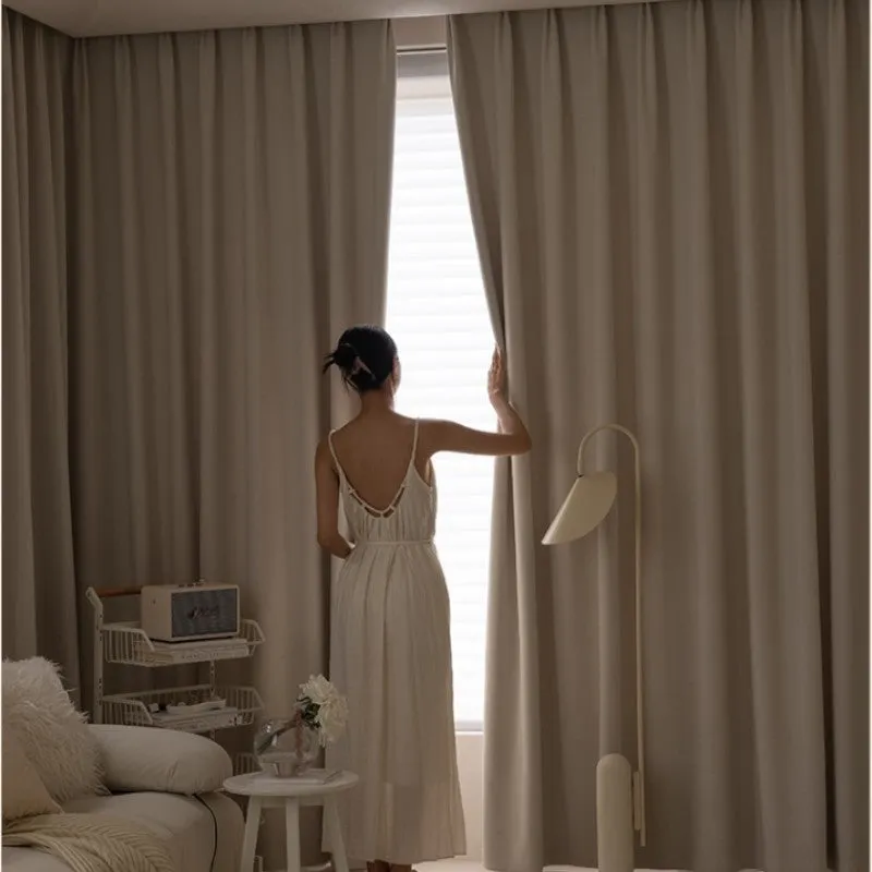 Heidi Minimalist Solid Color Blackout Thermal Custom Curtain