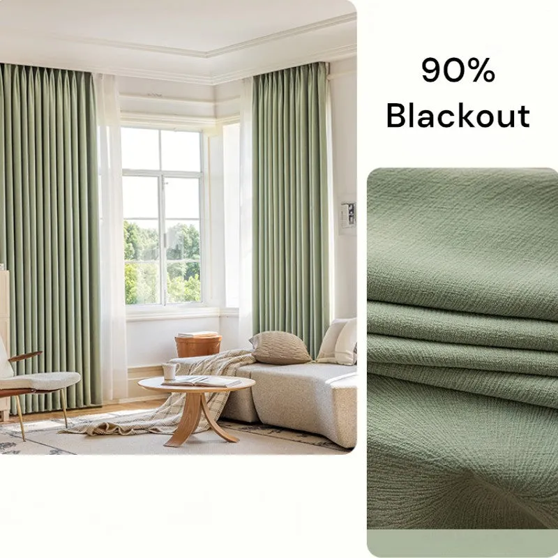 Heidi Minimalist Solid Color Blackout Thermal Custom Curtain
