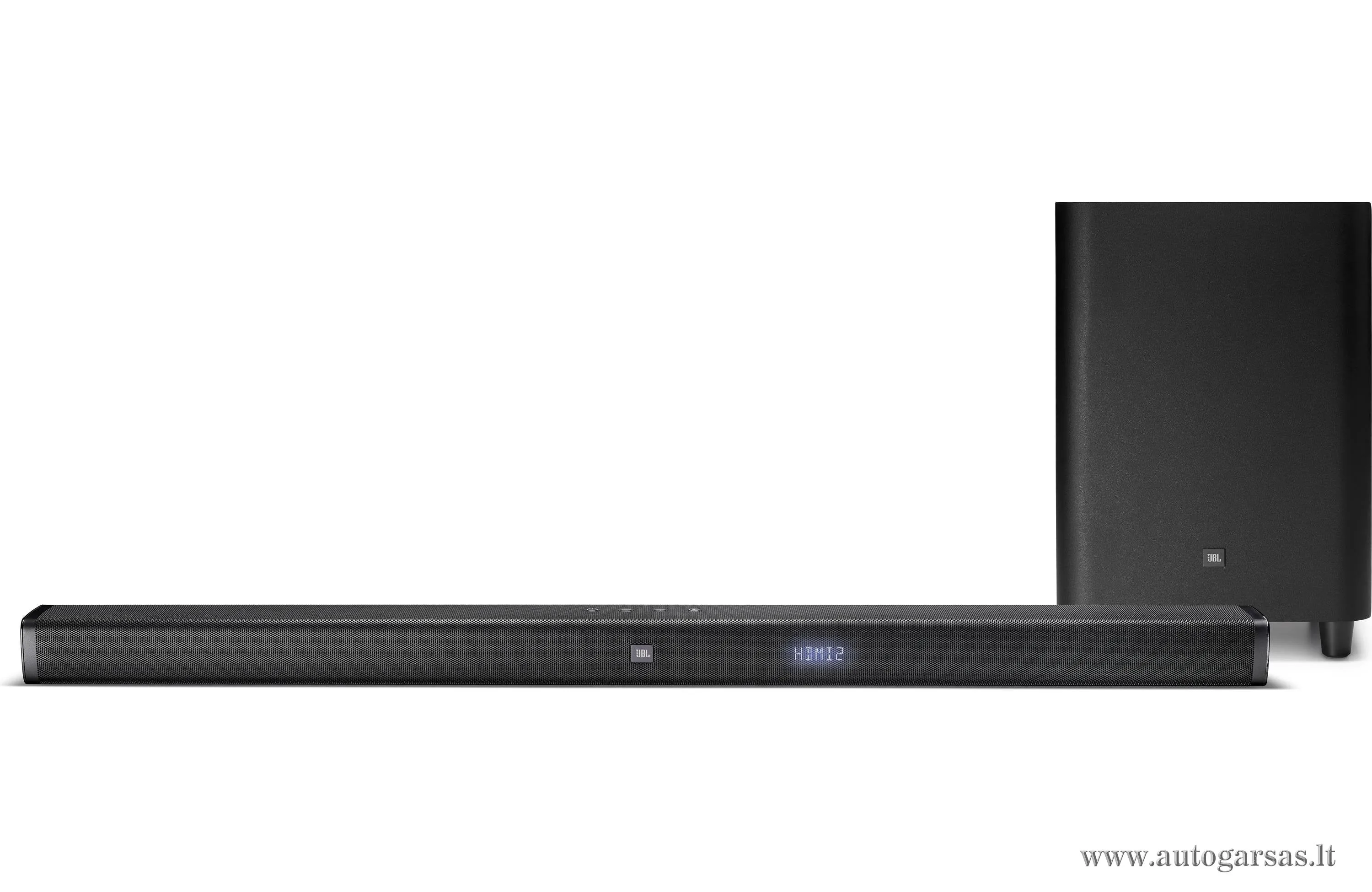 JBL BAR 3.1 soundbaras ir žemų dažnių garsiakalbis, HDMI Bluetooth