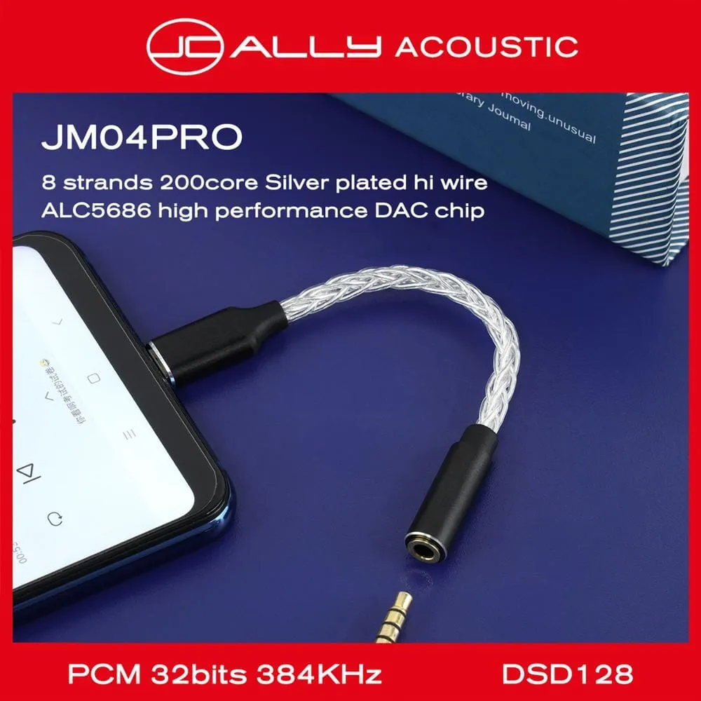 JCALLY JM04 PRO Realtek ALC5686 Digital Audio Adapter Decoding Line Type-C To 3.5