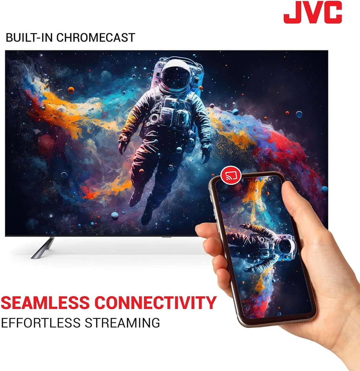 JVC 50 Inch Smart TV | 4K UHD Android TV with QLED AV-HQ507115A11
