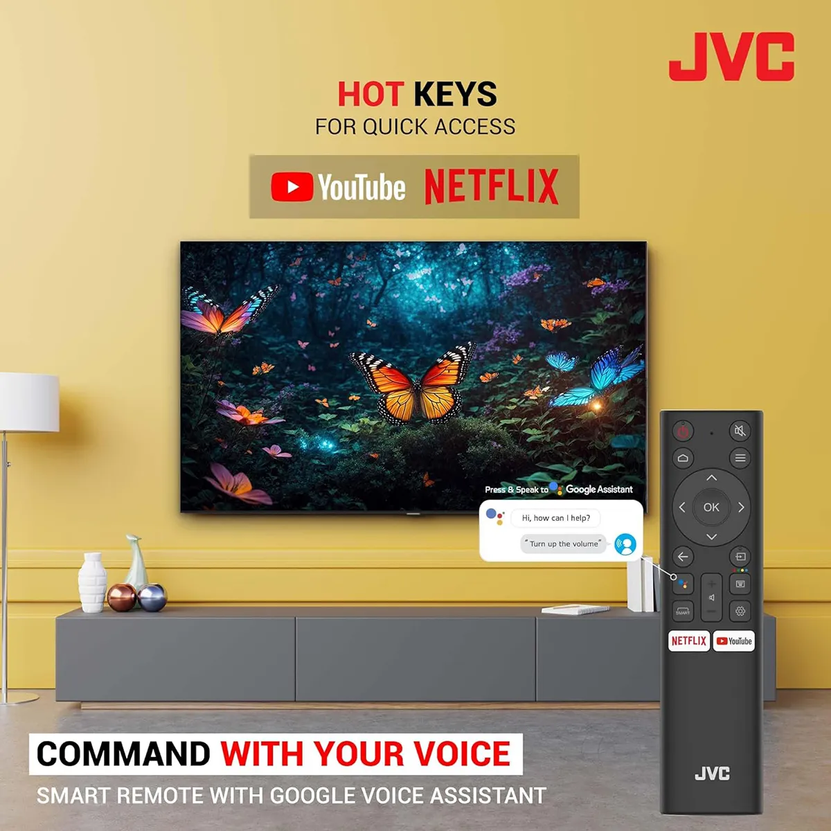 JVC 50 Inch Smart TV | 4K UHD Android TV with QLED AV-HQ507115A11