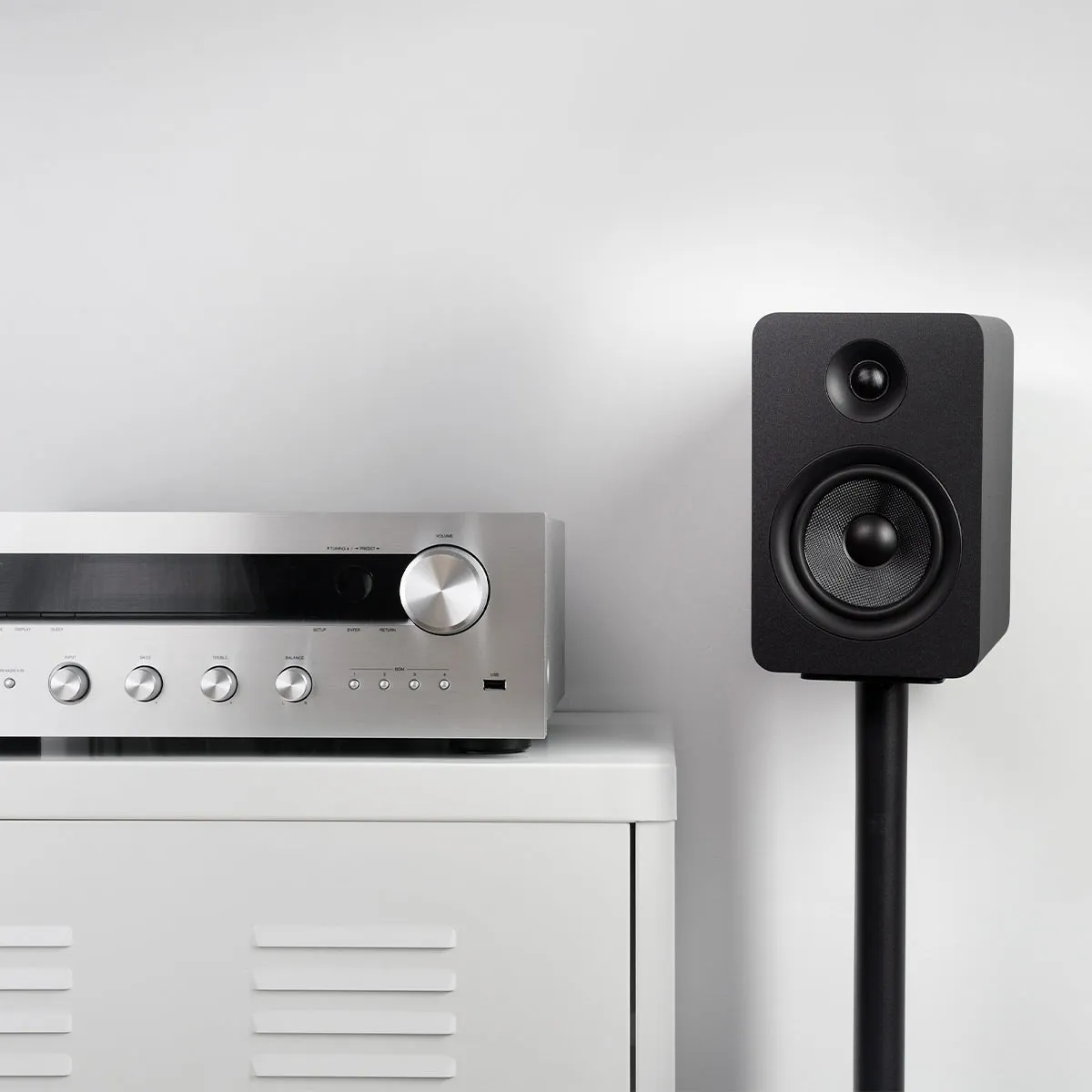 Kanto SP26PL 26" Bookshelf Speaker Stands with Rotating Top Plates and Cable Management – Pair (Black)
