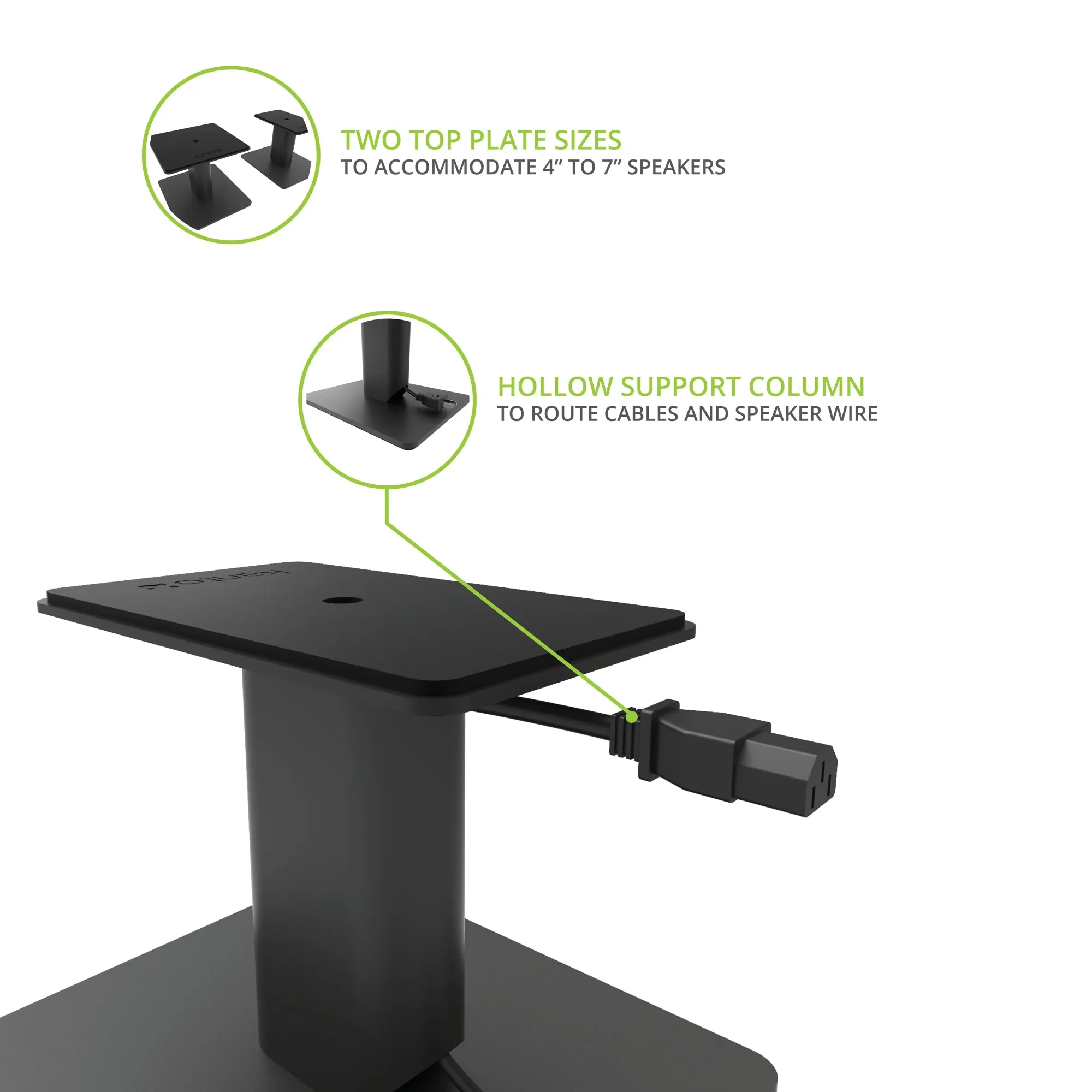 Kanto SP6 Heavy Duty Speaker Stands 6 Inch Black