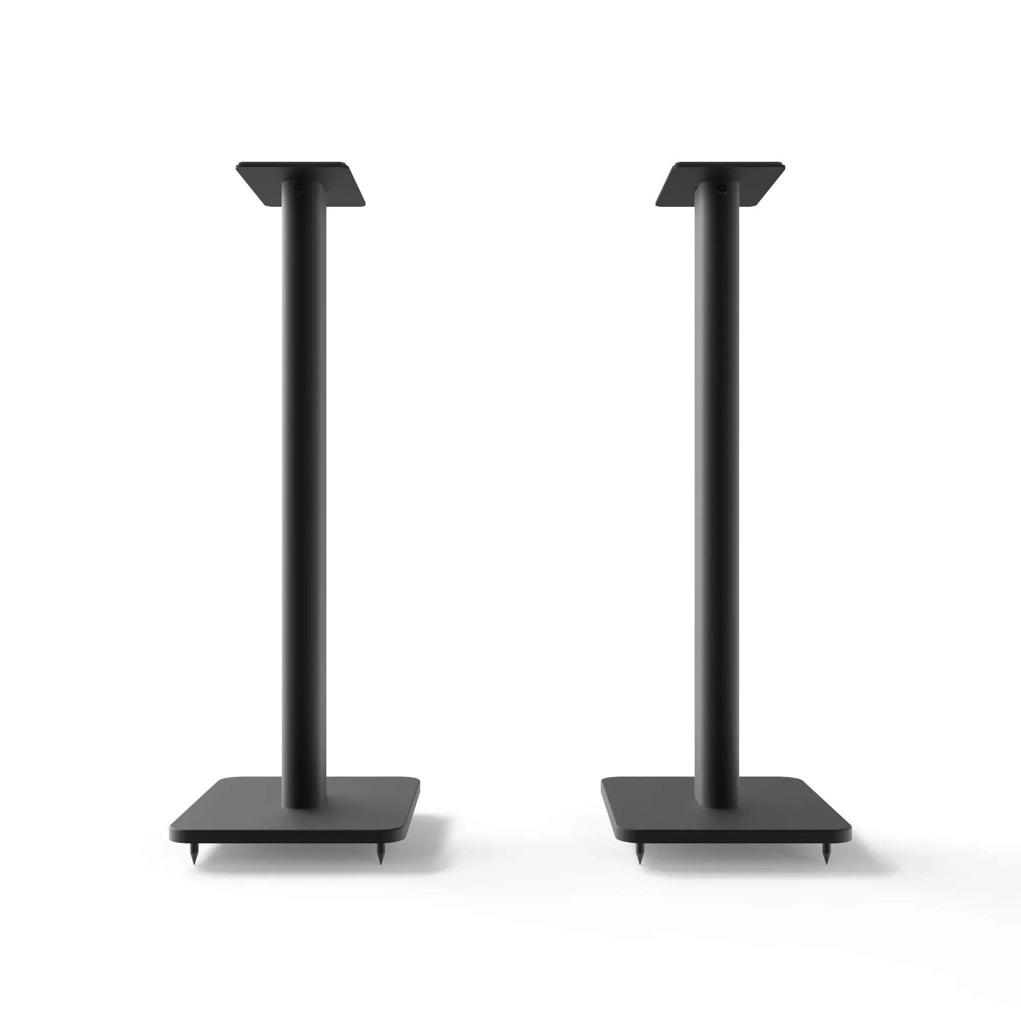 Kanto TUK 260W Powered Bookshelf Speakers with - Pair, Matte Black with SP26PL Black Stand Bundle