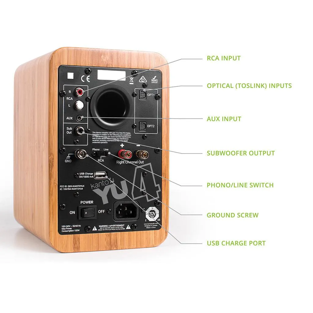 Kanto YU4 Powered Bookshelf Speakers