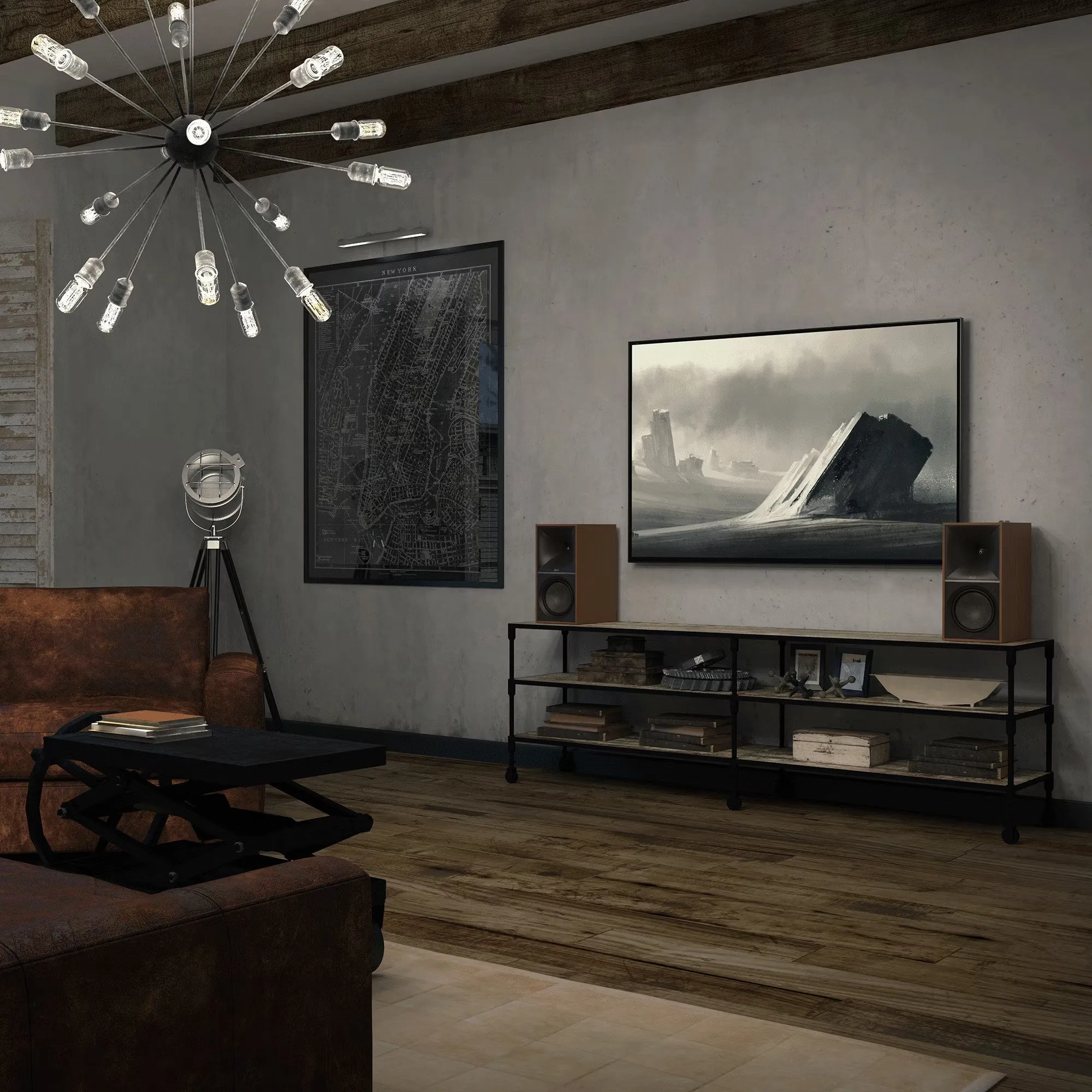 Klipsch The Nines 8" aktyvios lentyninės garso kolonėlės su HDMI ARC