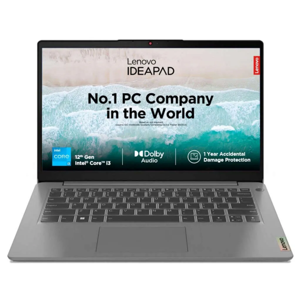 Lenovo Ideapad Slim 3 Intel i3 12th Gen Laptop 14 Inch Arctic Grey 82RJ00FUIN