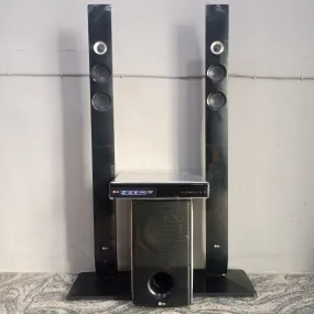 LG 2.1Ch 600W Tower DVD Home Theater System (USB, FM, Aux, Optical, HDMI Out) - Foreign Used