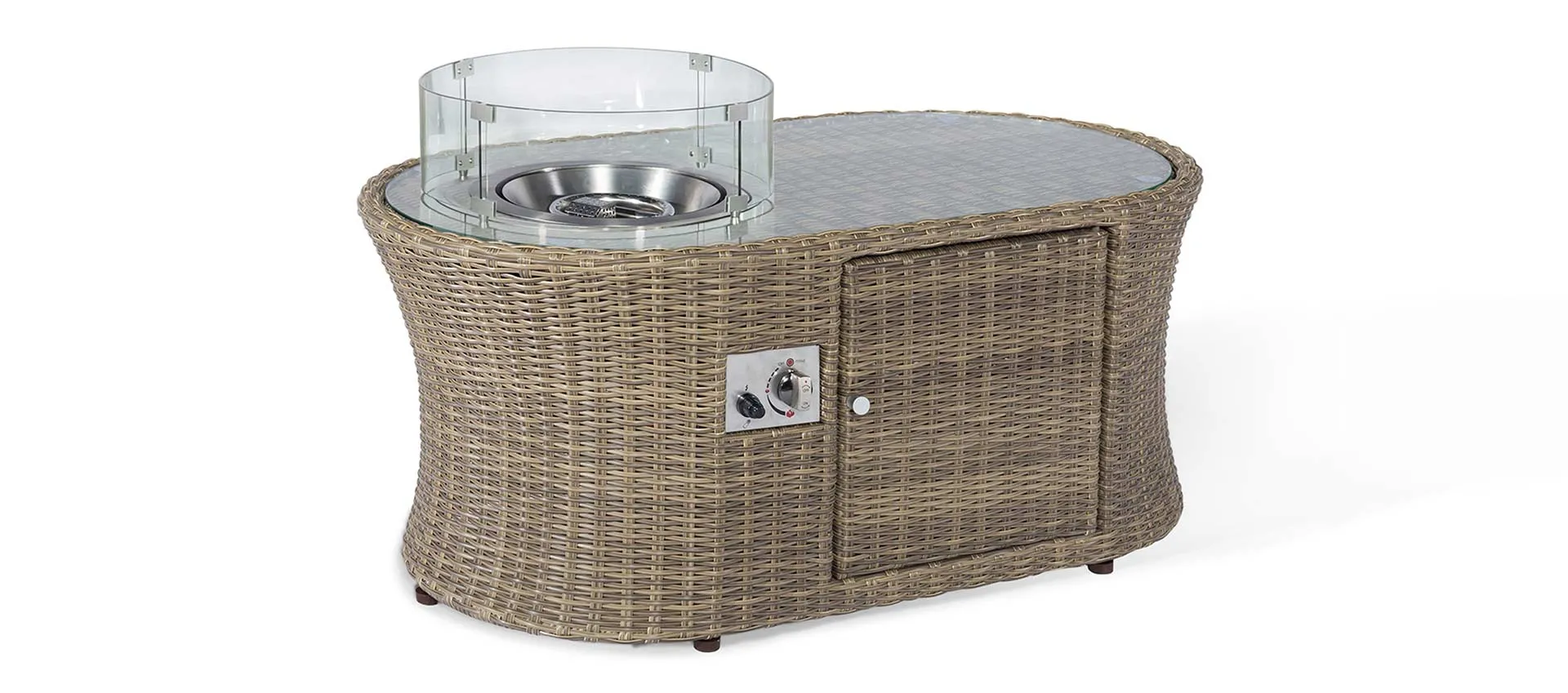 Maze Winchester Large Corner Sofa Set With Fire Pit Table