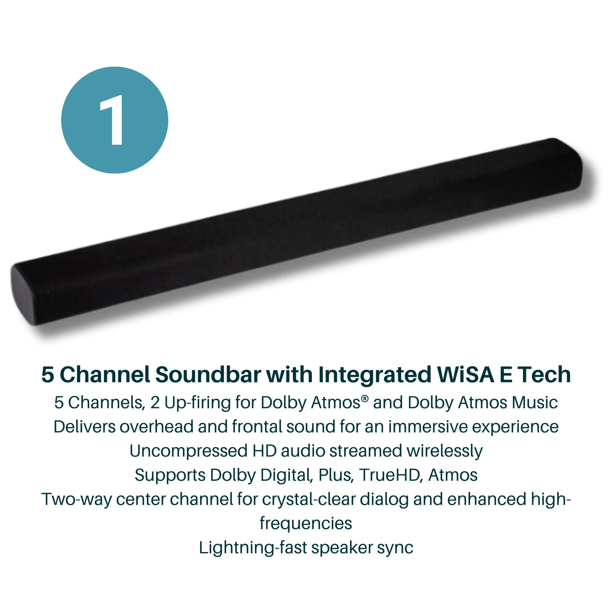 Milan 5.1.4 Soundbar   Speaker Stands