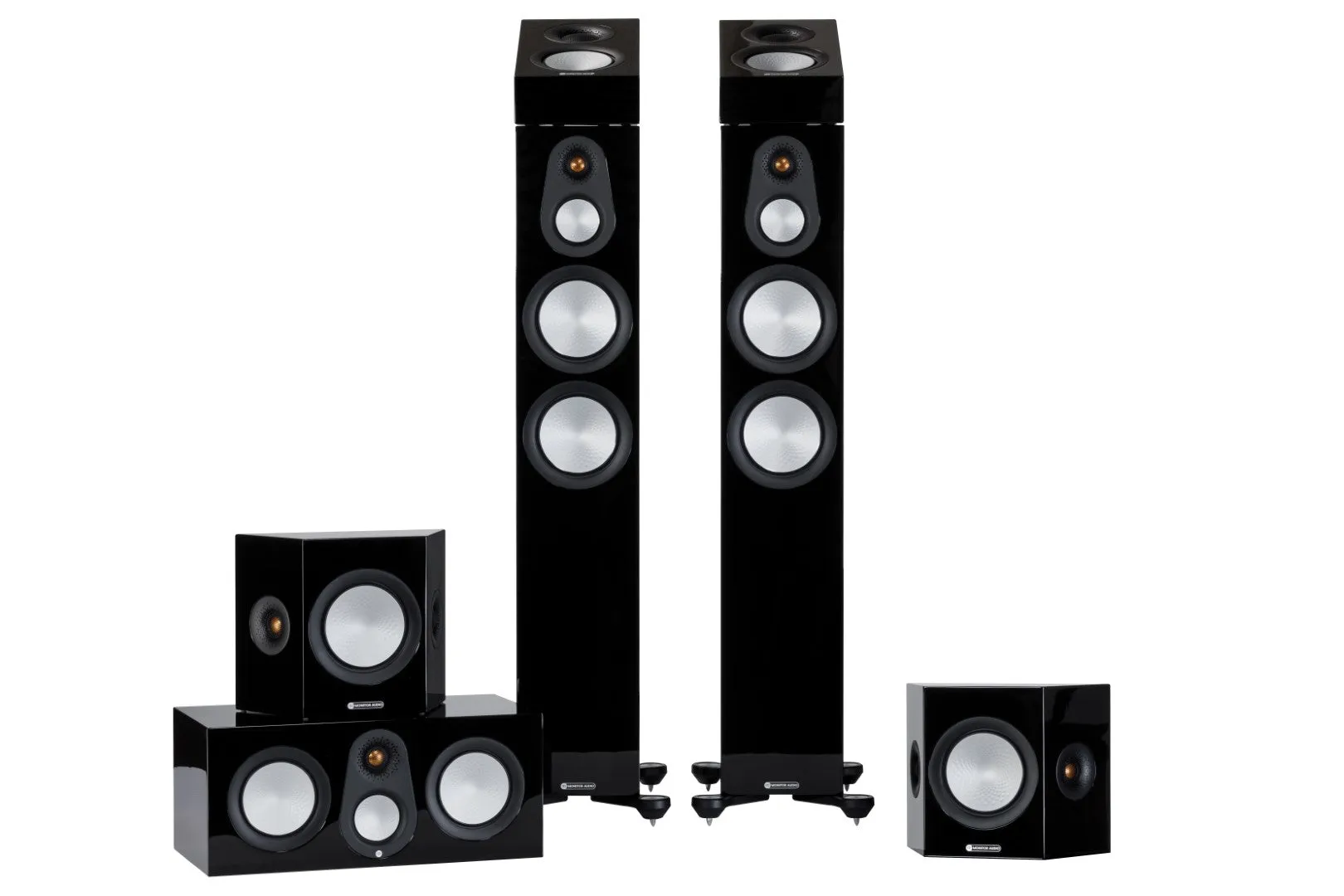 Monitor Audio Silver 300 7G Dolby Atmos 7.1.2 Package - High Gloss Black