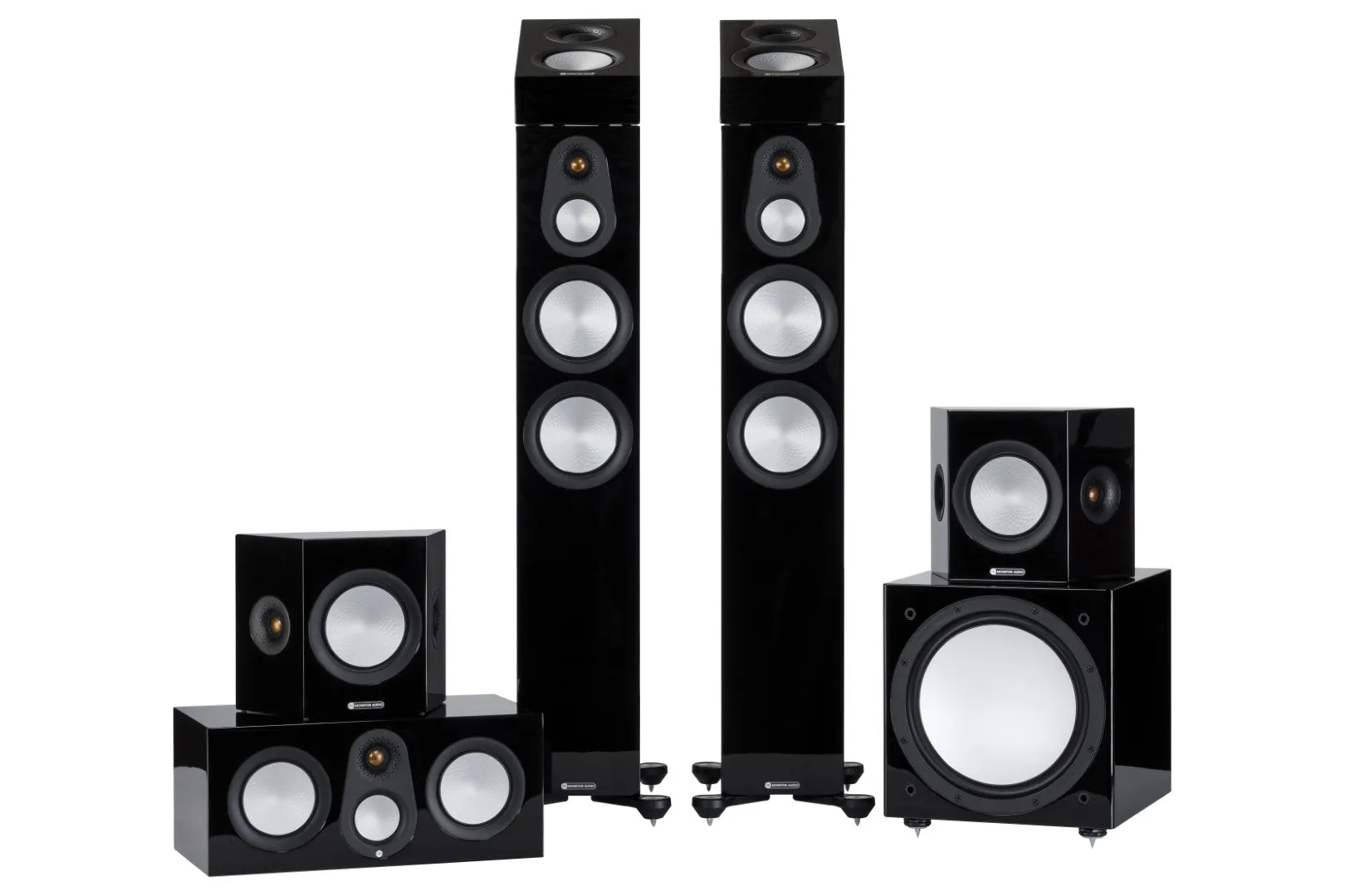 Monitor Audio Silver 300 7G Dolby Atmos 7.1.2 Package - High Gloss Black