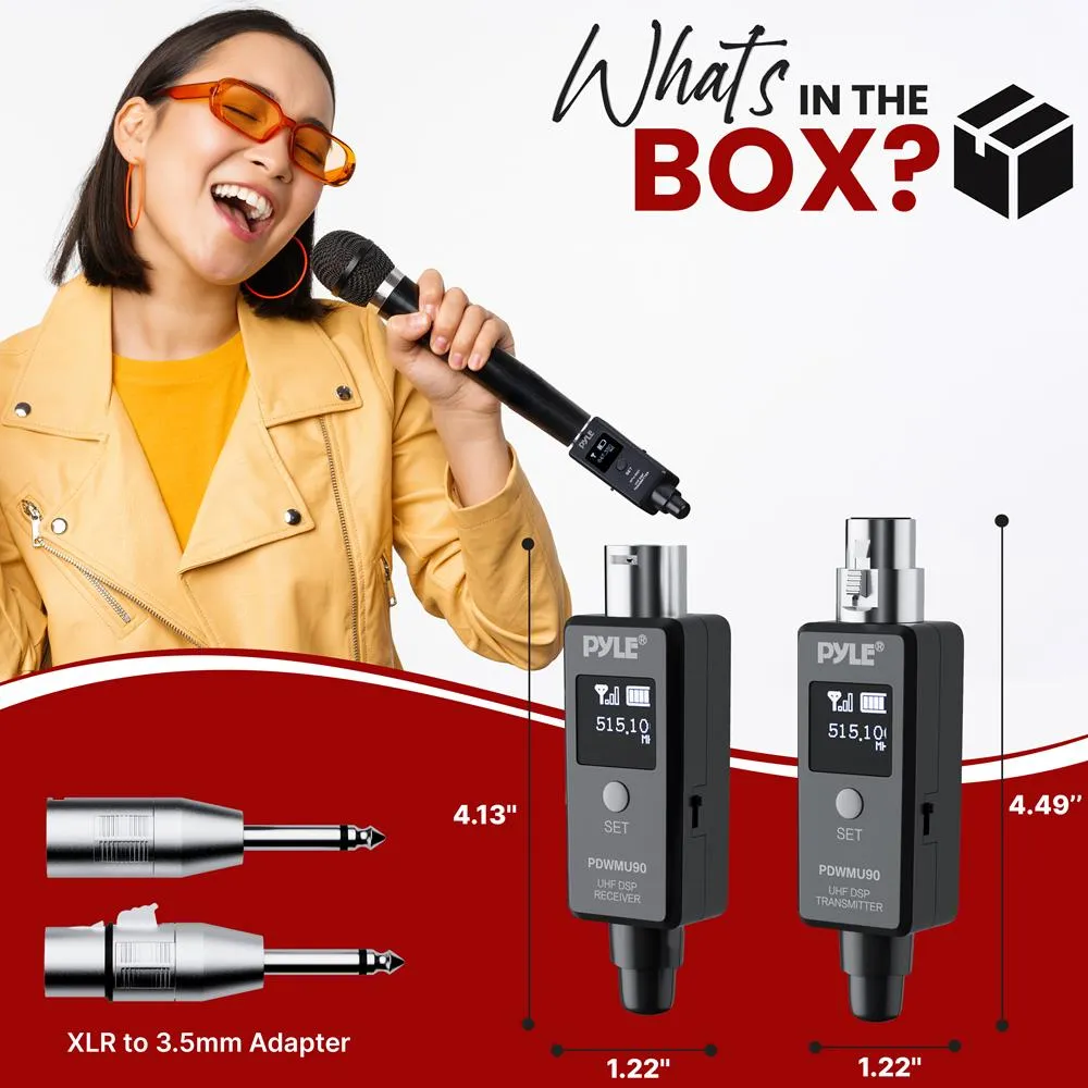 Multifunctional Uhf Wireless Adapter For Signal Transmission - 48K Uhf Digital And Usb Recharge Capable