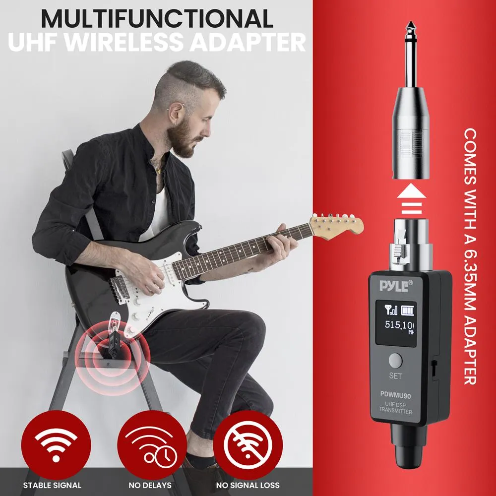 Multifunctional Uhf Wireless Adapter For Signal Transmission - 48K Uhf Digital And Usb Recharge Capable