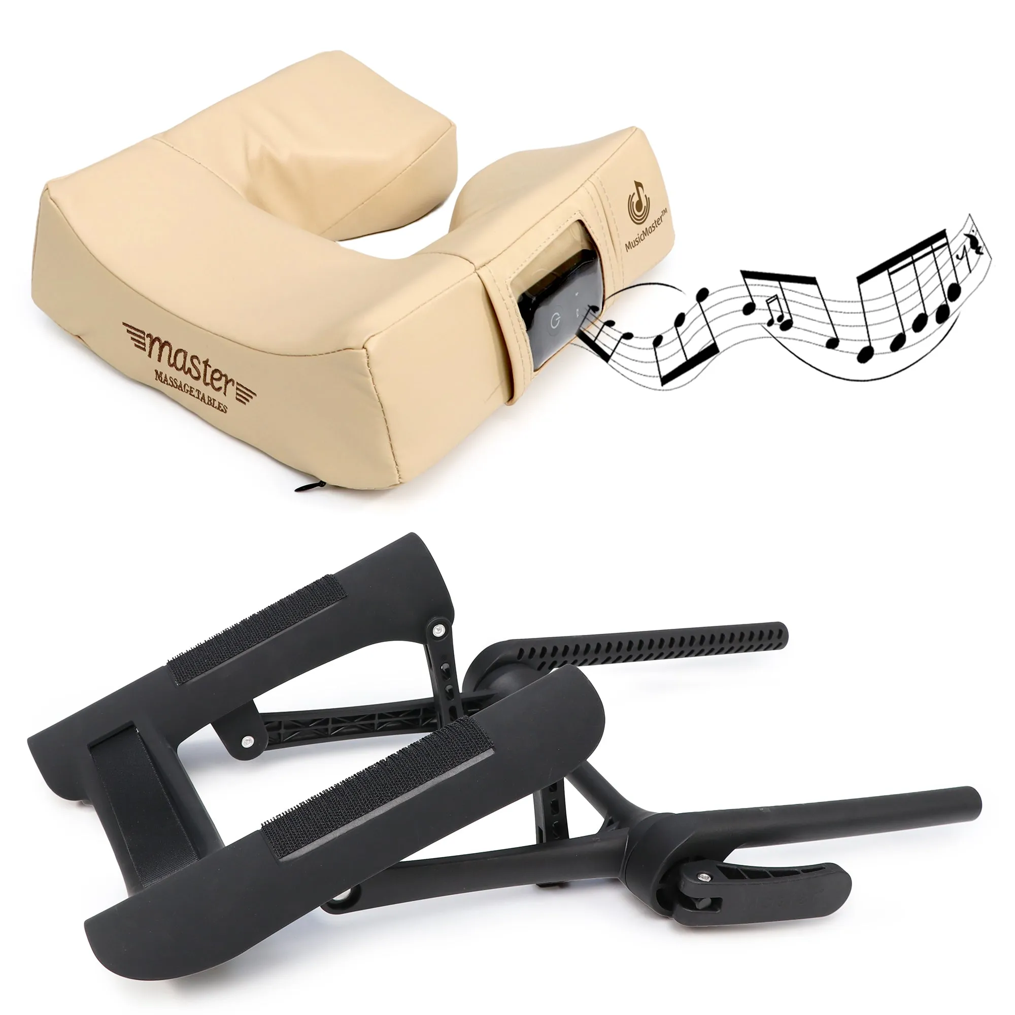 Music Master High Fidelity Sound Ergonomic Face Cradle - Cream Colour