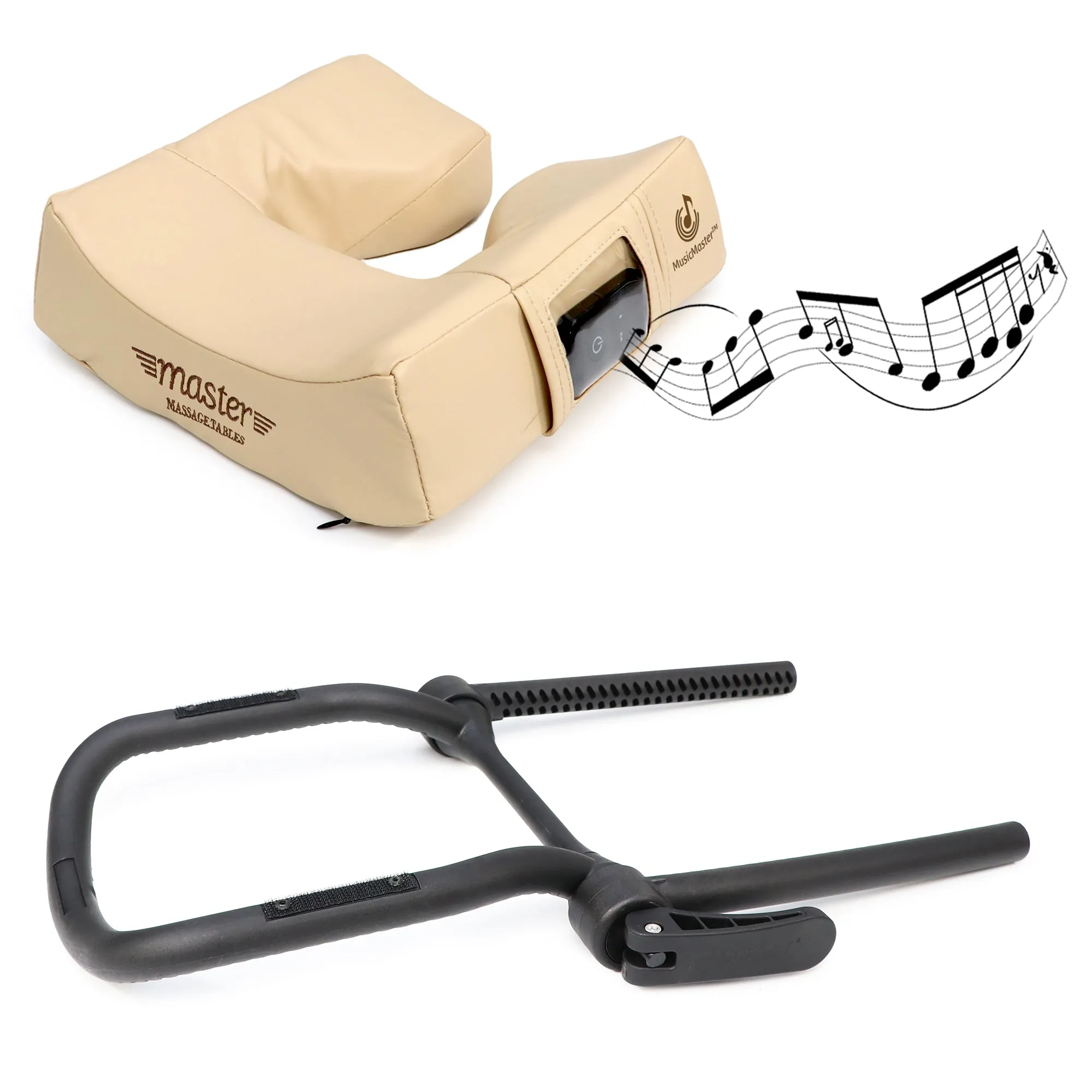 Music Master High Fidelity Sound Ergonomic Face Cradle - Cream Colour
