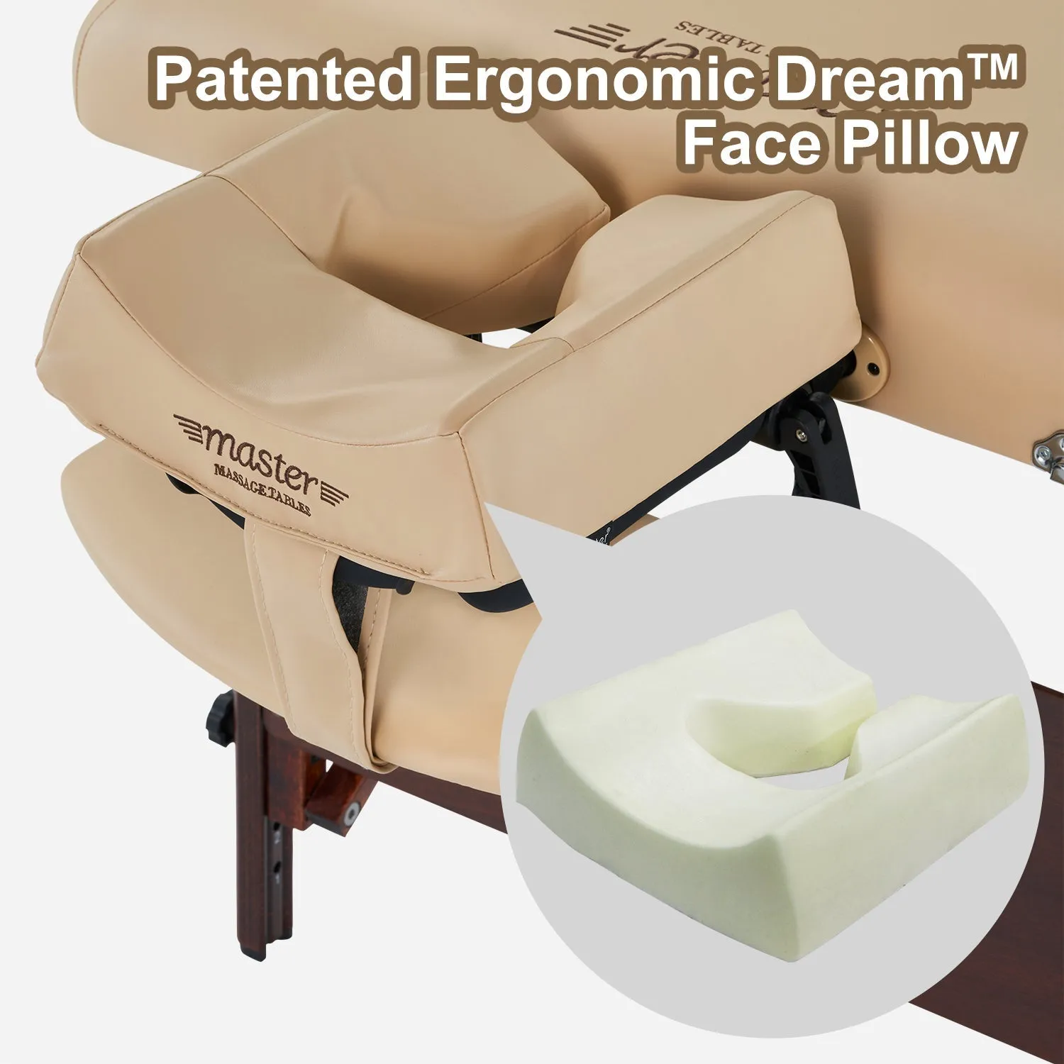 Music Master High Fidelity Sound Ergonomic Face Cradle - Cream Colour
