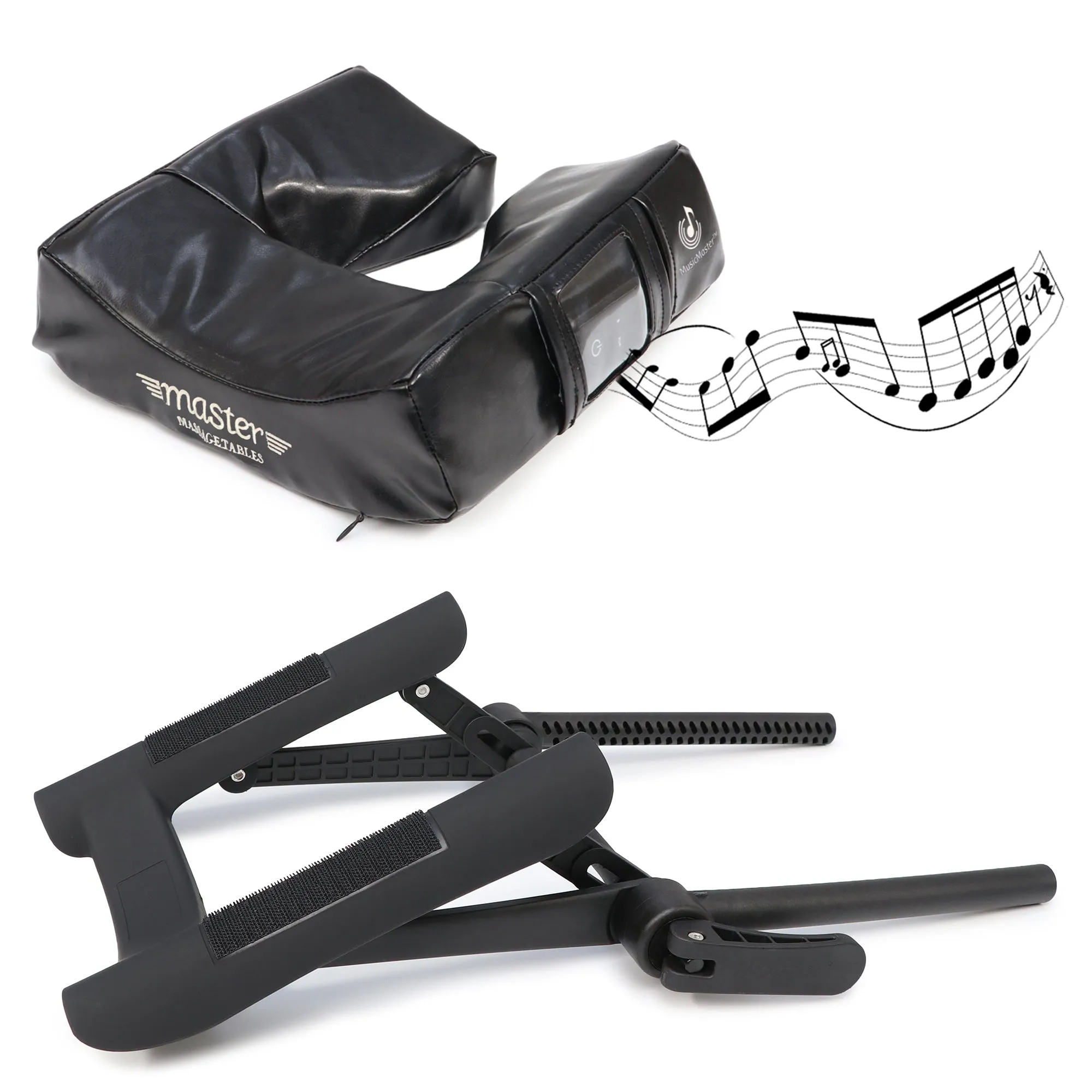 Music Master High Fidelity Sound Ergonomic Face Cradle Cushion - Black