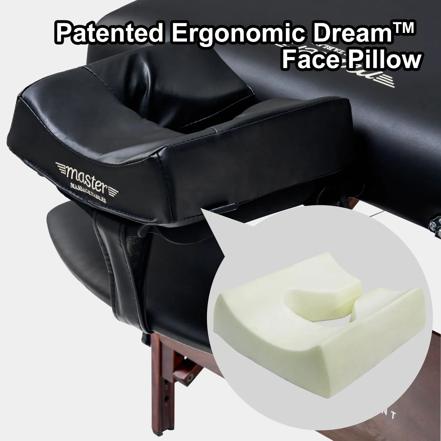 Music Master High Fidelity Sound Ergonomic Face Cradle Cushion - Black