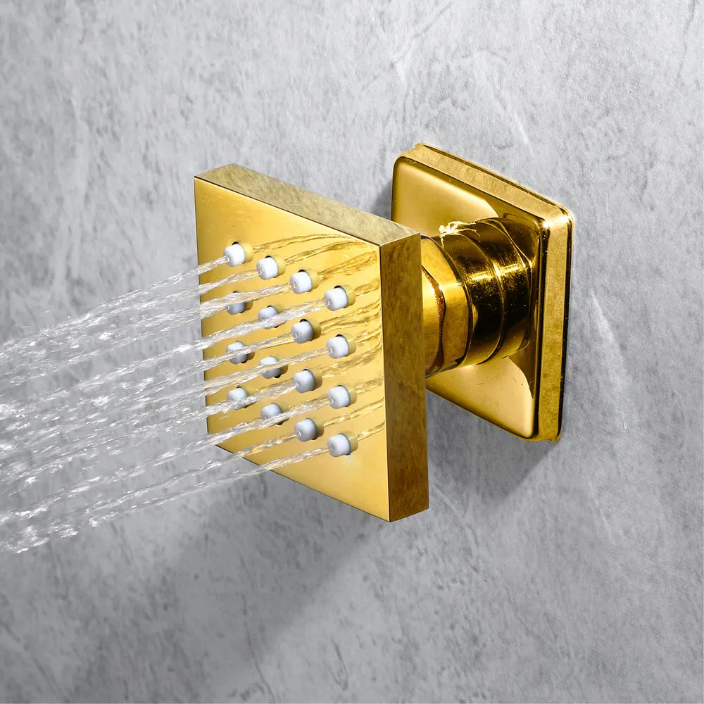 Nile Gold Complete "16x"16 Music LED Shower System Rain & Waterfall Functions