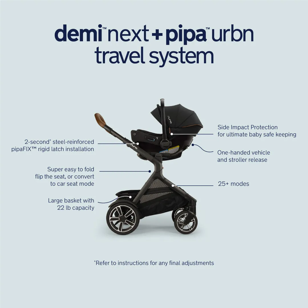 Nuna DEMI Next   PIPA Urbn Travel System - Caviar
