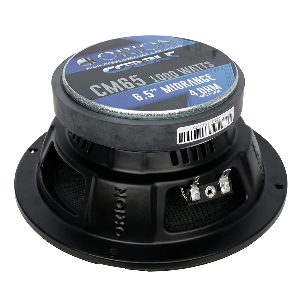 Orion 6.5" Midrange Speaker Pair 1000W Max 250W Rms 4 Ohm High Efficiency CM65